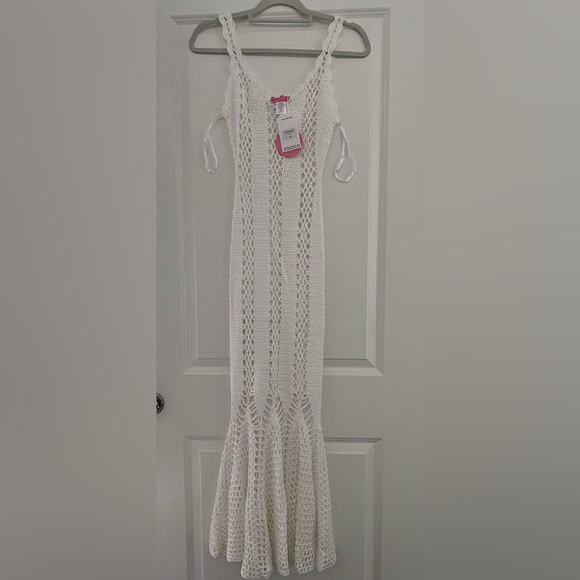 WHITE SUMMER SUNSET MAXI DRESS - Picture 5 of 12